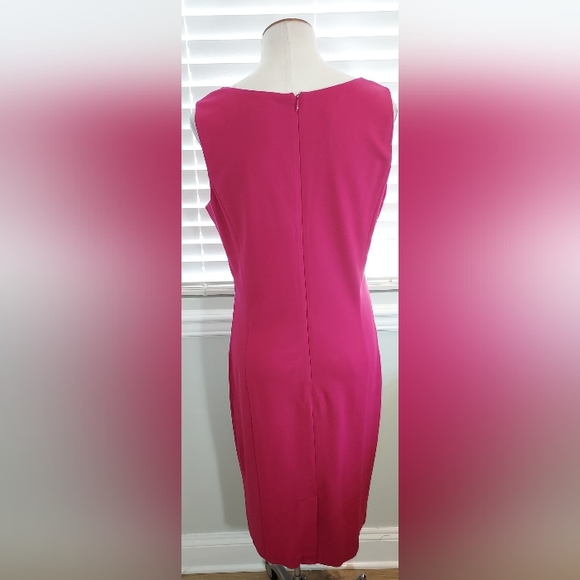 Talbots Fuchsia Medium Weight Sleeveless High Quality Dress NWT - Picture 5 of 10